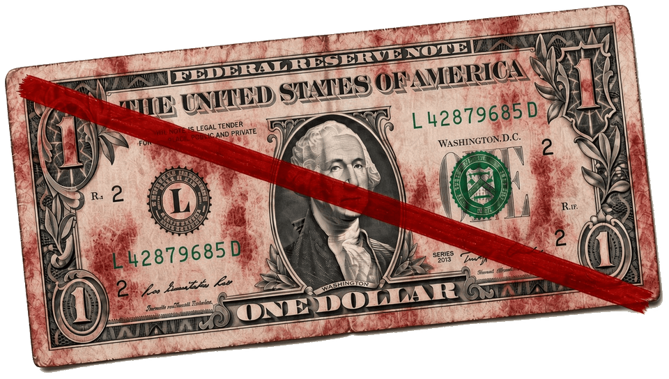 Deadmark (DMRK) logo, a banknote crossed out in red